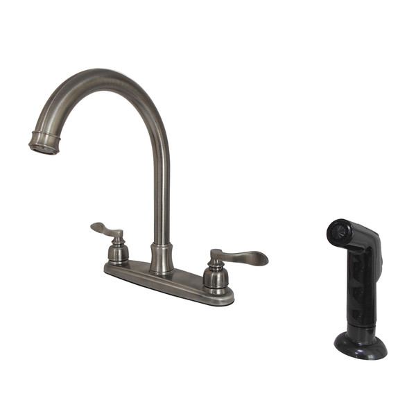 Nuwave French FB7794NFLSP 8-Inch Centerset Kitchen Faucet with Sprayer FB7794NFLSP